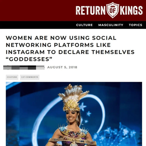 Return of Kings hatar kvinnor