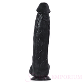 FINAL BOSS - 17.7 Inches. Extremely Large Dildo - BLACK