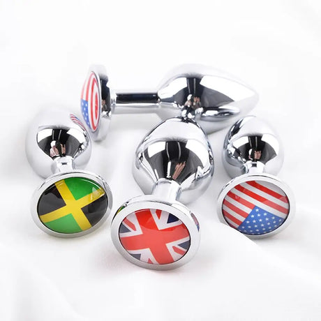 Flag Metal Butt Plugs - Save 25% - Fast Shipping - Sale United Kingdom Stoke-on-trent