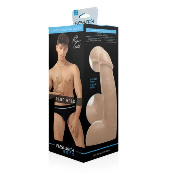 Fleshjack Boys - Reno Gold Dildo - Save 10% - Fast Shipping - Dildos United Kingdom Stoke-on-trent