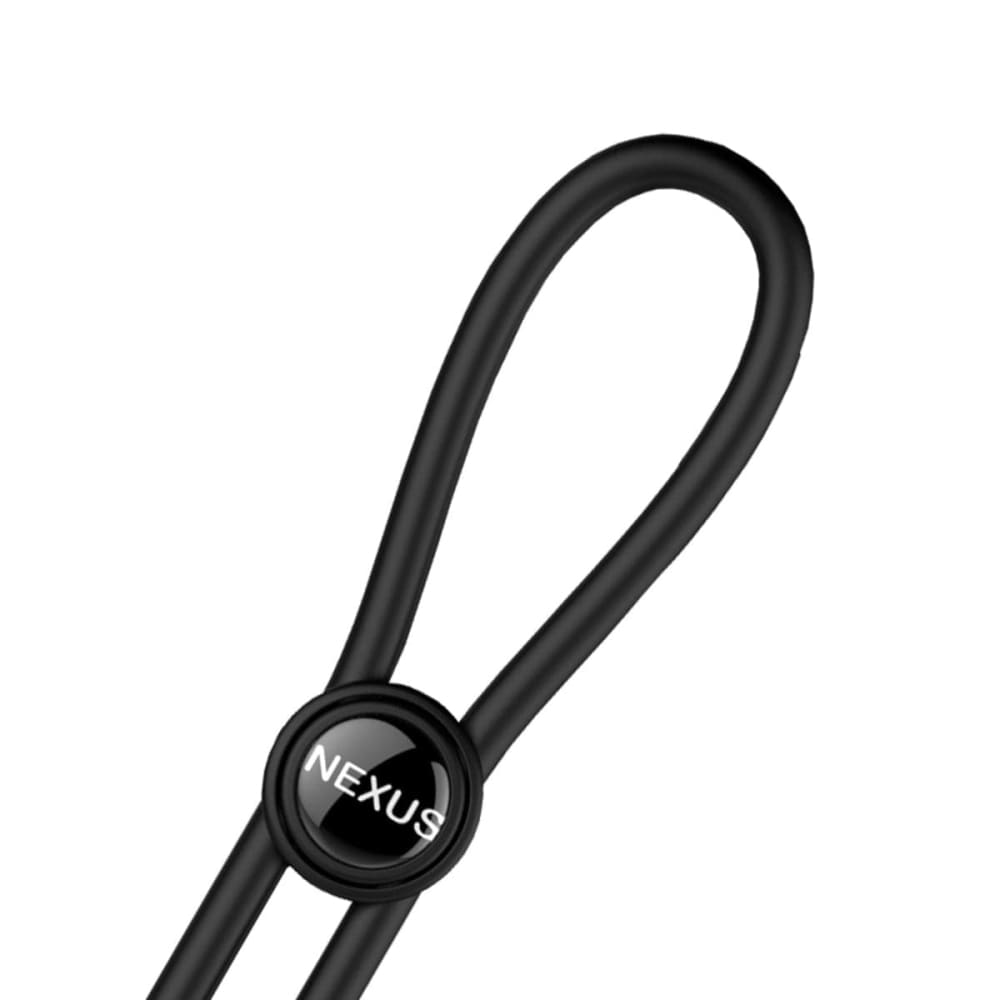 Forge Double Adjustable Lasso Silicone Cock Ring - Black - Sex Toys - Save 30% - Sale