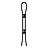 Forge Double Adjustable Lasso Silicone Cock Ring - Black - Sex Toys - Save 30% - Sale