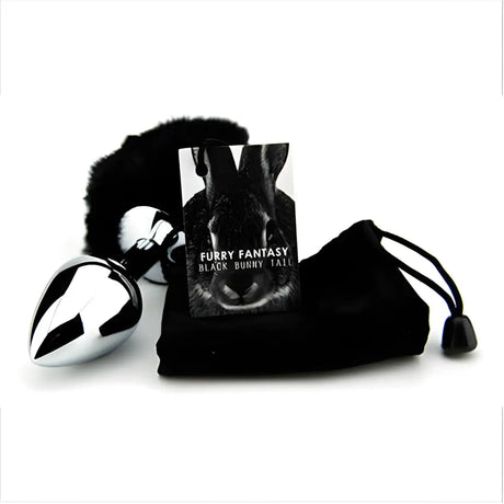 Furry Fantasy Black Bunny Tail Butt Plug - Plugs - Save 25% - Fast Shipping - Sale United Kingdom Stoke-on-trent