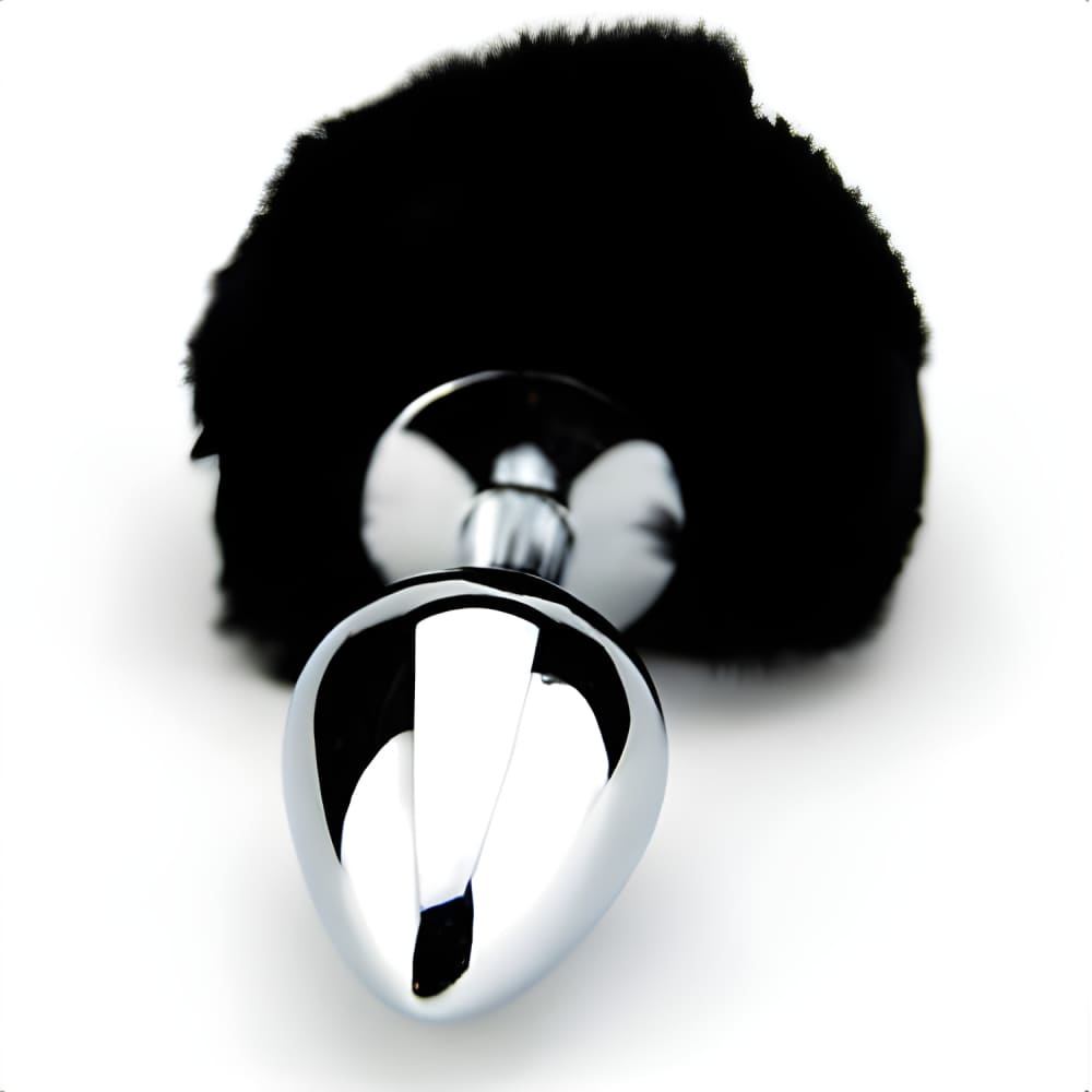 Furry Fantasy Black Bunny Tail Butt Plug - Plugs - Save 20% - Sale