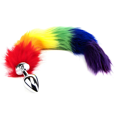Furry Fantasy Rainbow Tail Butt Plug - Plugs - Save 25% - Fast Shipping - Sale United Kingdom Stoke-on-trent