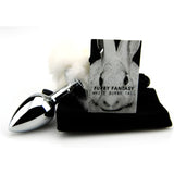 Furry Fantasy White Bunny Tail Butt Plug - Plugs - Save 20% - Sale