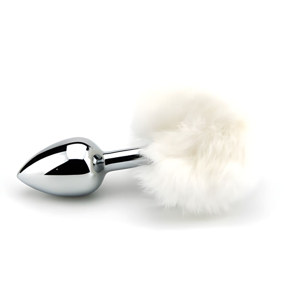 Furry Fantasy White Bunny Tail Butt Plug - Plugs - Save 20% - Sale