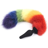 Furry Rainbow Butt Plug Tail - Save 20% - Fast Shipping - Sale United Kingdom Stoke-on-trent