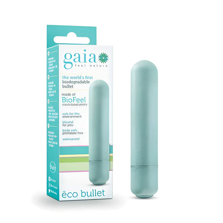 Gaia Biodegradable Eco Bullet Vibrator Blue - Vibrators - Save 25% - Sale
