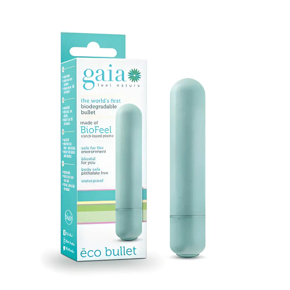 Gaia Biodegradable Eco Bullet Vibrator Blue - Vibrators - Save 25% - Fast Shipping - Sale United Kingdom Stoke-on-trent