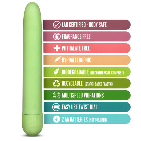 Gaia Biodegradable Eco Vibrator Green - Bullet Vibrators - Save 15% - Fast Shipping - Sale United Kingdom Stoke-on-trent