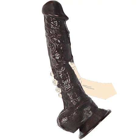 Gargantua Realistic 9.5 Inch Dildo Brown - Dildos - Save 30% - Fast Shipping - United Kingdom Stoke-on-trent