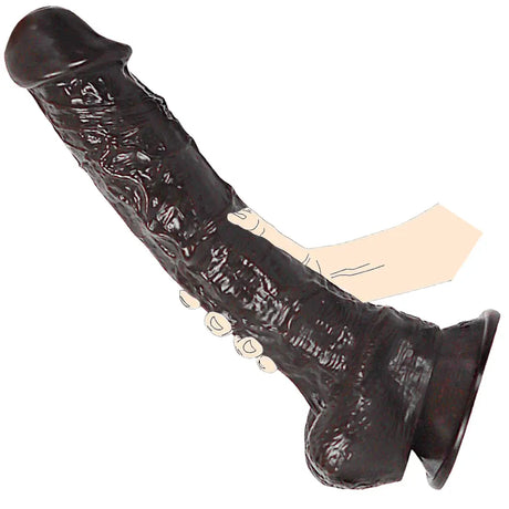 Gargantua Realistic 9.5 Inch Dildo Brown - Dildos - Save 30% - Fast Shipping - United Kingdom Stoke-on-trent