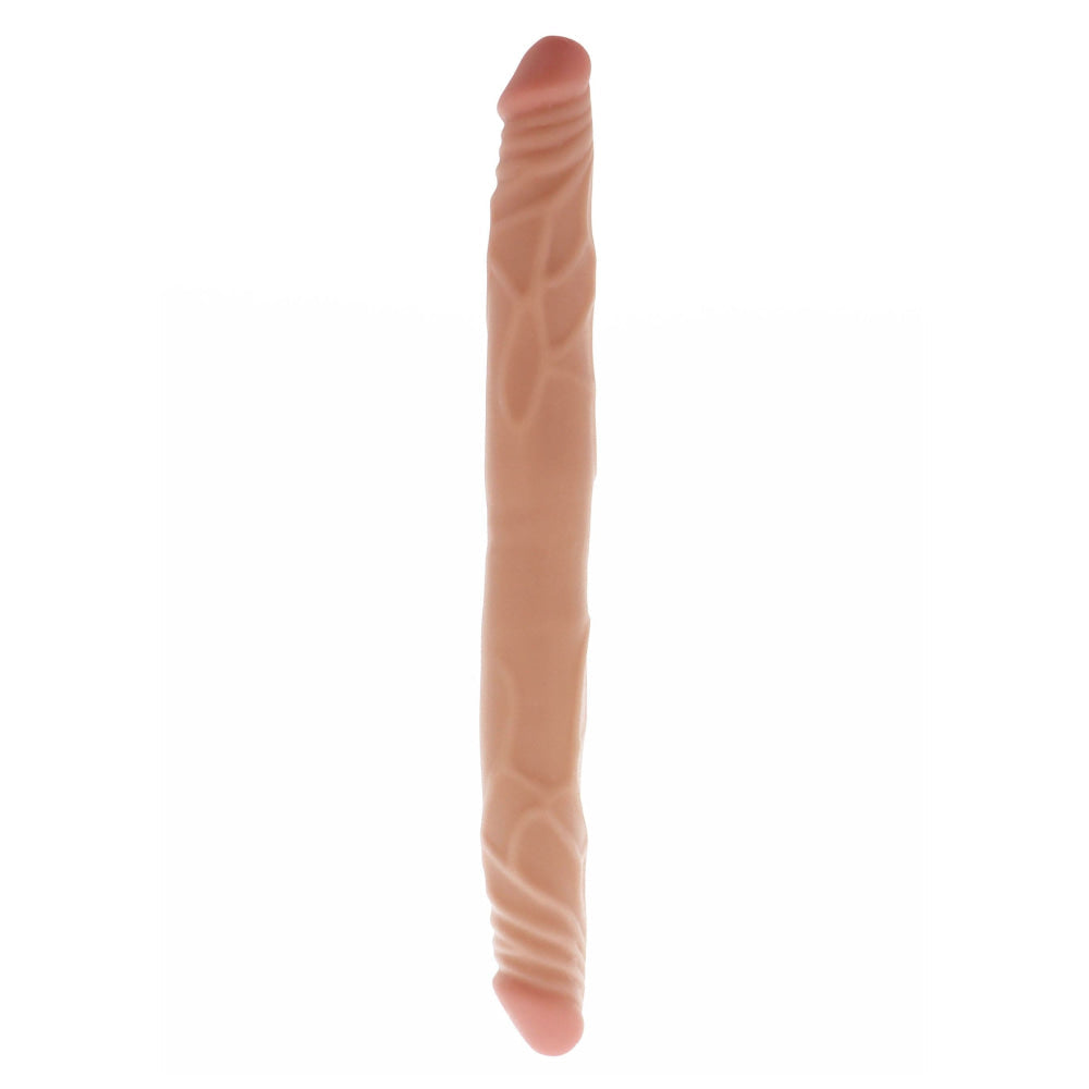 Faigh fíor -dildo dúbailte flesh 14 orlach