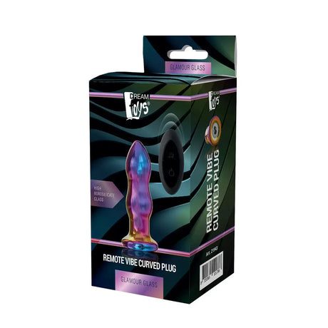 Glamour Glass Remote Control Curved Butt Plug - Fast Shipping - New Products United Kingdom Stoke-on-trent