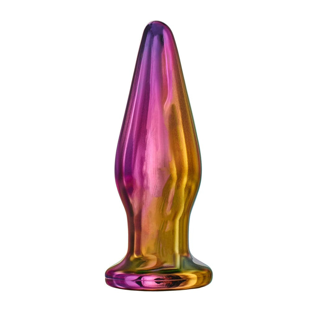 Glamour -glas afstandsbediening taps toelopende buttplug