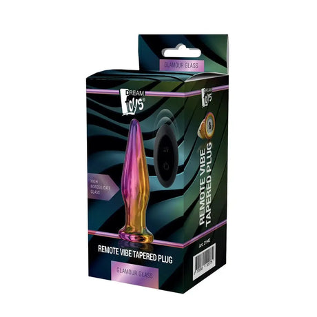 Glamour Glass Remote Control Tapered Butt Plug - Save 20% - Fast Shipping - Anal Dildos United Kingdom Stoke-on-trent