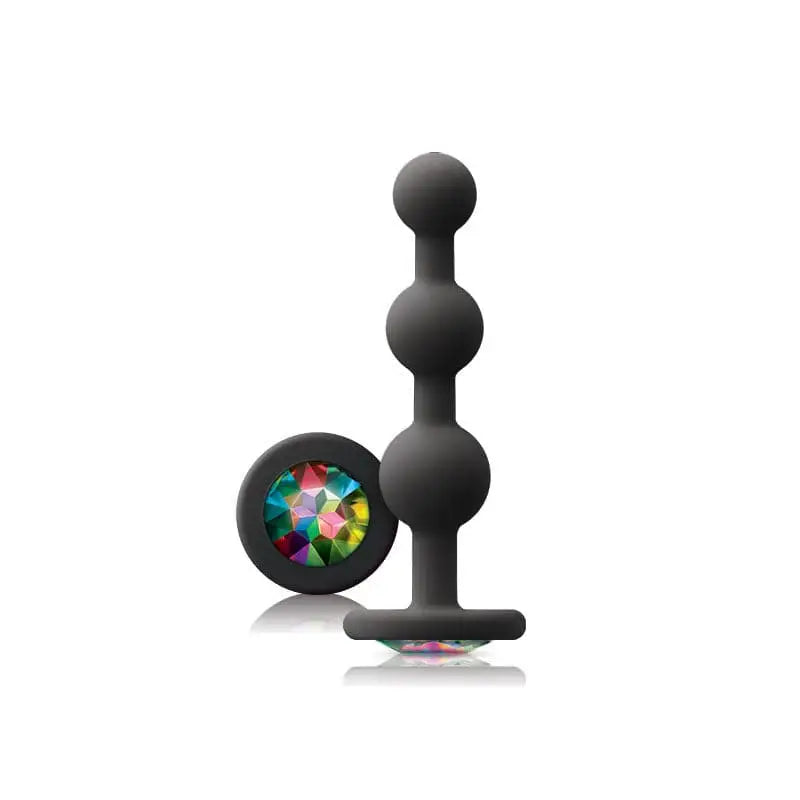 Glams Black Ripple Anal Plug Rainbow Gem - Save 30% - Fast Shipping - Sale United Kingdom Stoke-on-trent