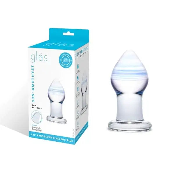 Glas Amethyst Rain Butt Plug Purple (3.25’’) - Sex Toys - Save 15% - Fast Shipping - Sale United Kingdom Stoke-on-trent