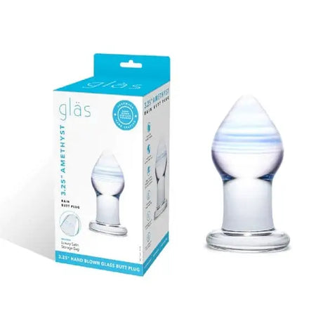 Glas Amethyst Rain Butt Plug Purple (3.25’’) - Sex Toys - Save 15% - Fast Shipping - Sale United Kingdom Stoke-on-trent