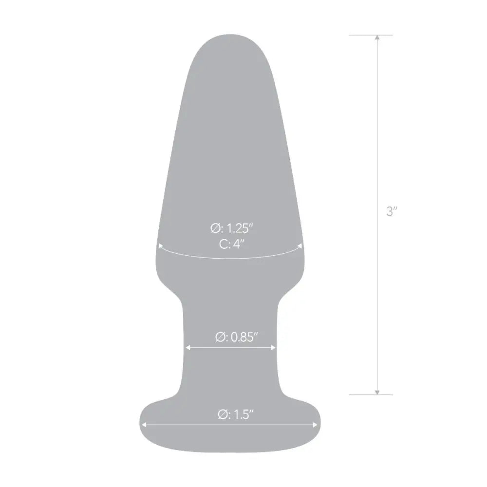 Glas Glass Butt Plug Clear (3.5’’) Sex Toys Save 20% Fast Shipping Sale United Kingdom Stoke on Trent