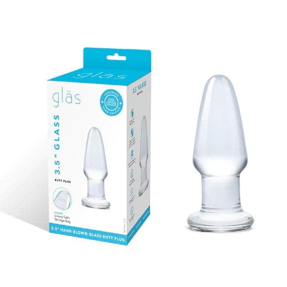 Glas Glass Butt Plug Clear (3.5) - Sex Toys