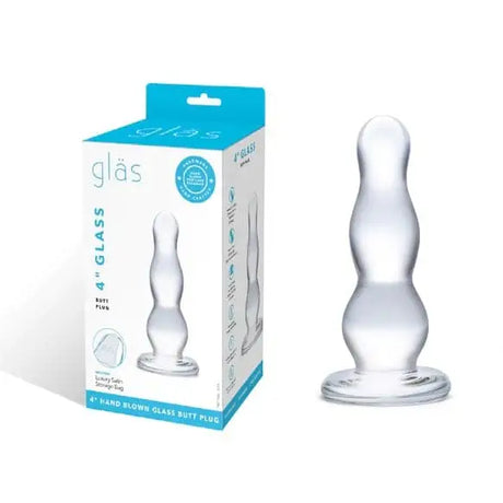 Glas Glass Butt Plug Clear (4’’) - Sex Toys - Save 25% - Fast Shipping - Sale United Kingdom Stoke-on-trent