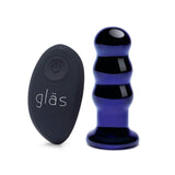 Glas Rechargeable Remote Controlled Vibrating Beaded Butt