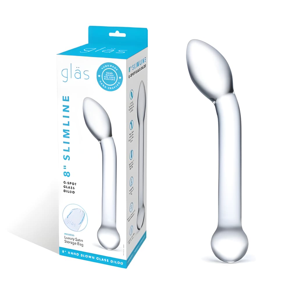 Glas Slimline G-spot Transparent (8’’) - Sex Toys - Save 20% - Dildo