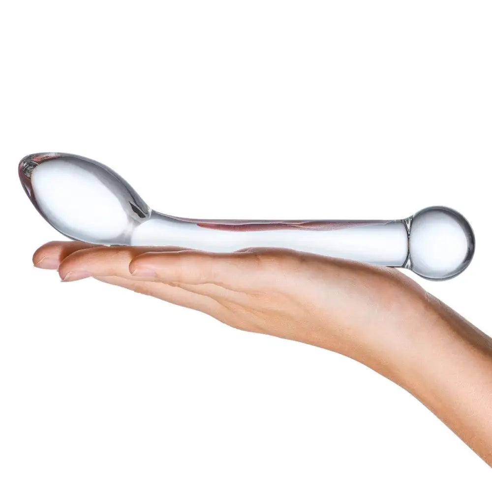 Glas Slimline G-spot Transparent (8’’) - Sex Toys - Save 25% - G-spot - Fast Shipping - Dildo United Kingdom Stoke-on-trent