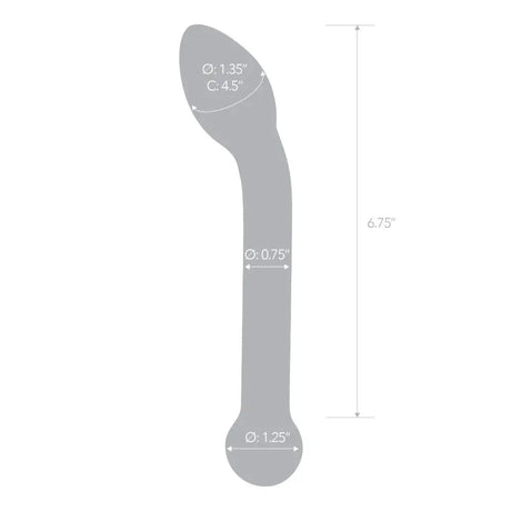 Glas Slimline G-spot Transparent (8’’) - Sex Toys - Save 25% - G-spot - Fast Shipping - Dildo United Kingdom Stoke-on-trent