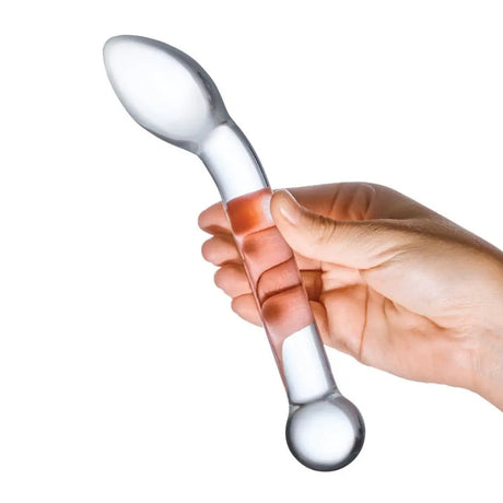 Glas Slimline G-spot Transparent (8’’) - Sex Toys - Save 25% - G-spot - Fast Shipping - Dildo United Kingdom Stoke-on-trent