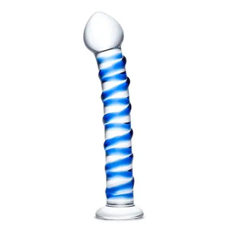 Glas Spiral Glass Dildo Blue (7.5’’) - Sex Toys - Save 15% - Fast Shipping - United Kingdom Stoke-on-trent