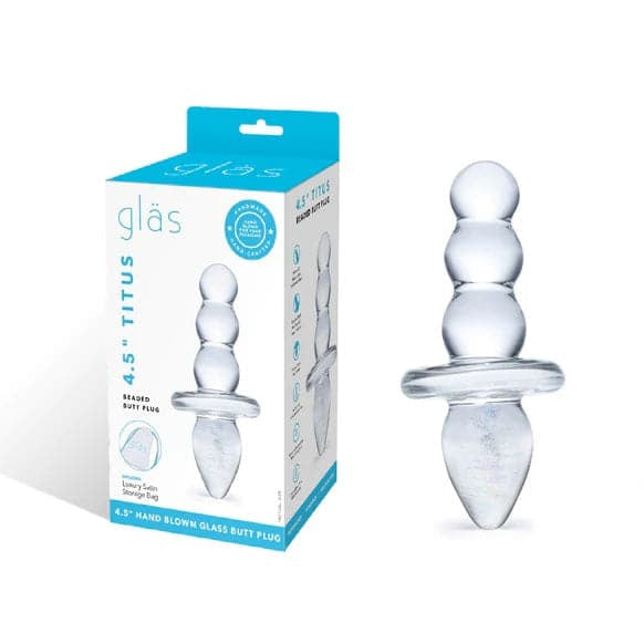 Glas Titus Beaded Clear (4.5) - Sex Toys