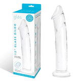 Glass 12inch Dildo with Veins and Flat Base - Save 5% - with - Fast - United Kingdom Stoke-on-trent