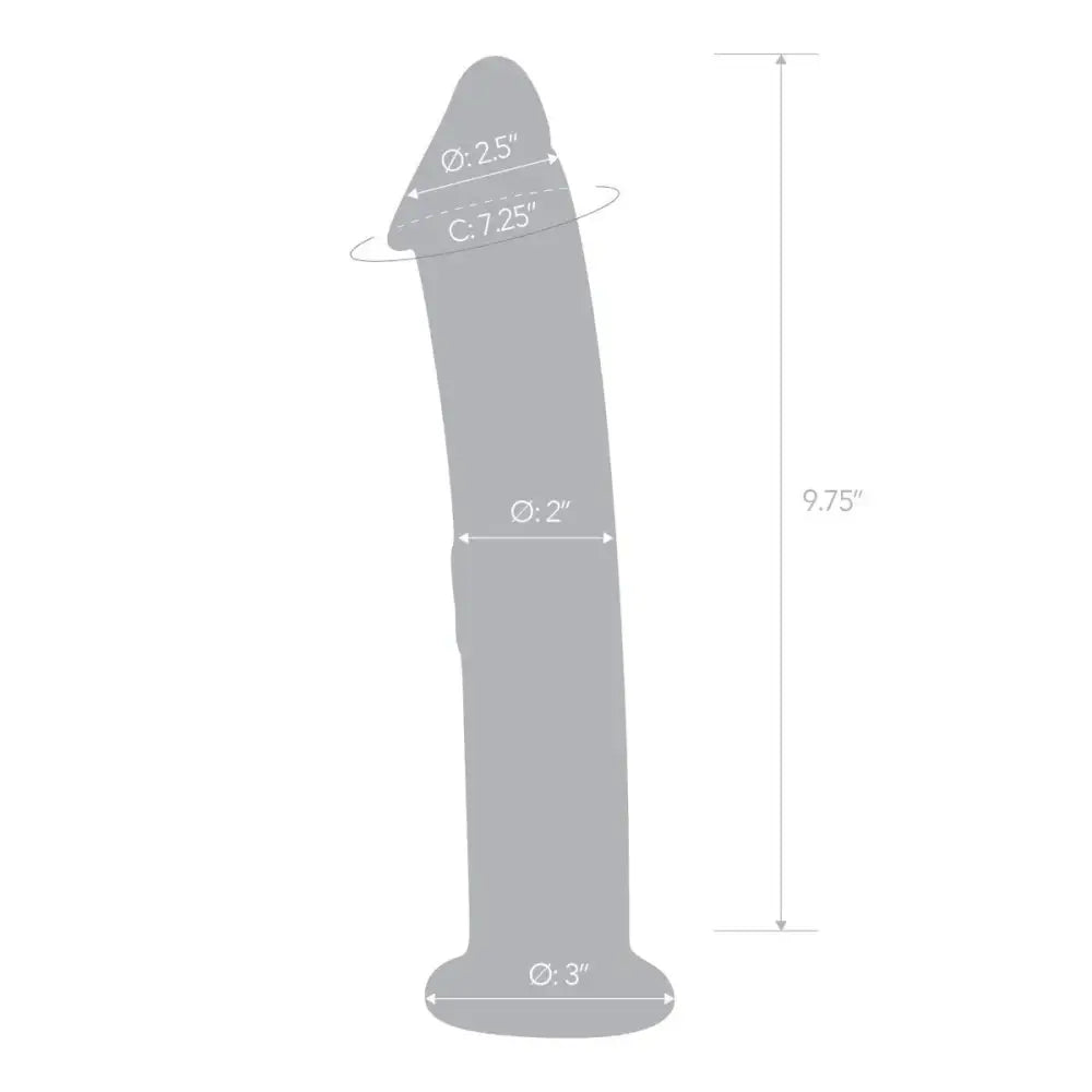 Glass 12inch Dildo with Veins and Flat Base - Save 5% - with - Fast - United Kingdom Stoke-on-trent