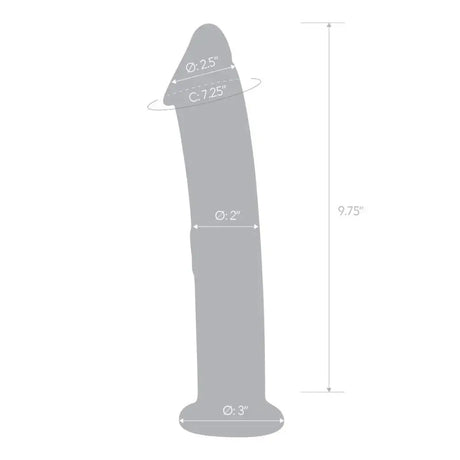 Glass 12inch Dildo with Veins and Flat Base - Save 5% - with - Fast - United Kingdom Stoke-on-trent
