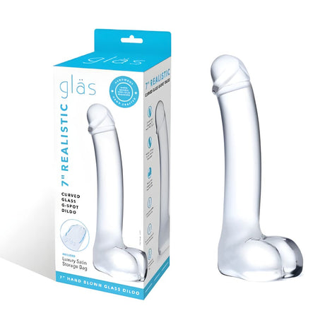 Glass Realistic Penis Shaped Dildo - Save 25%