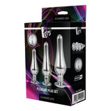 Gleaming Butt Plug Set Silver - Save 25% - Fast Shipping - Sale United Kingdom Stoke-on-trent