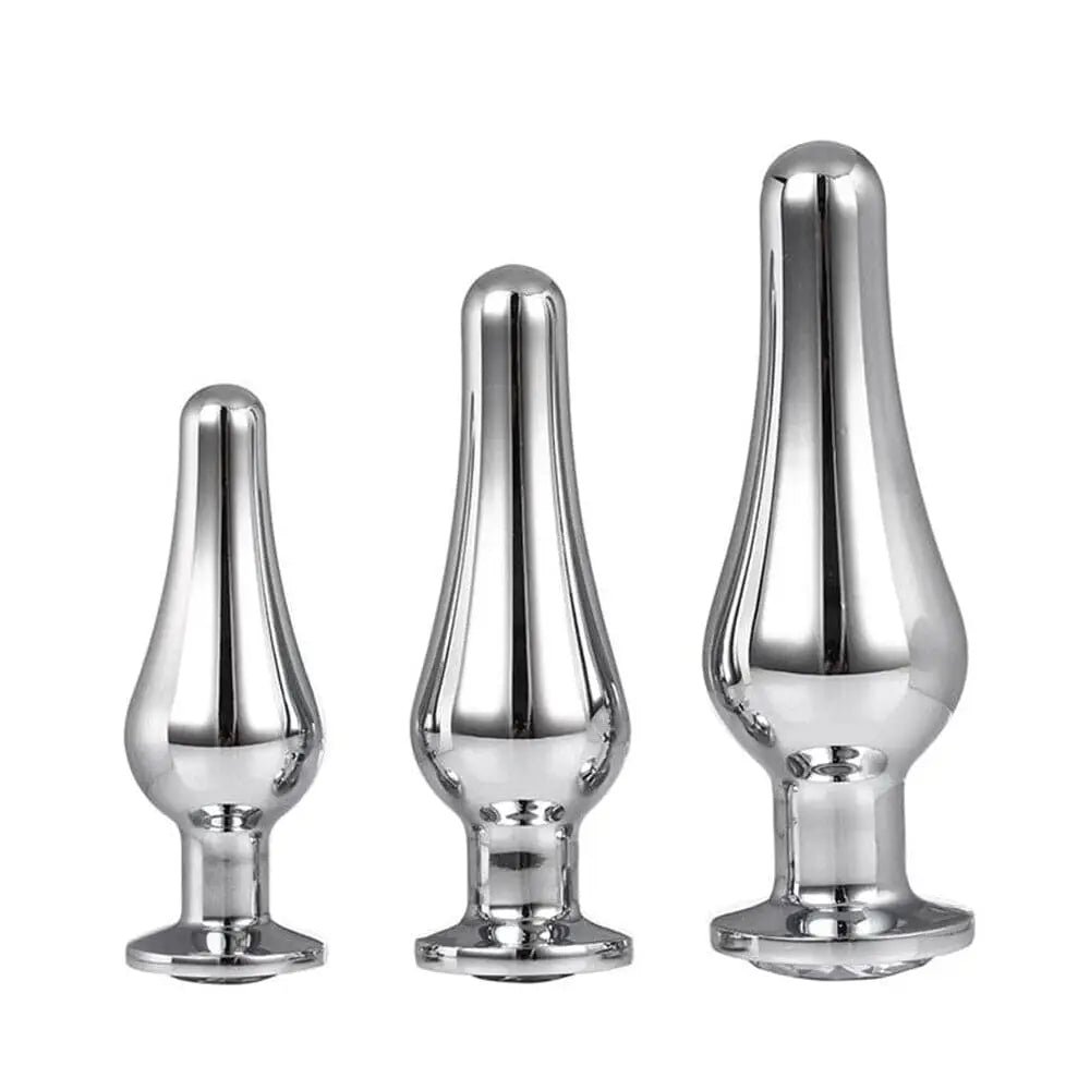 Gleaming Butt Plug Set Silver - Save 25% - Fast Shipping - Sale United Kingdom Stoke-on-trent