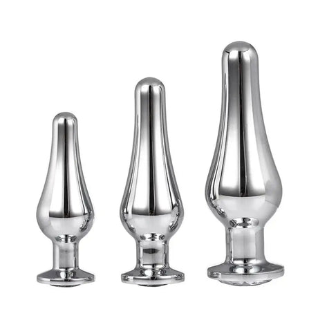 Gleaming Butt Plug Set Silver - Save 25% - Fast Shipping - Sale United Kingdom Stoke-on-trent