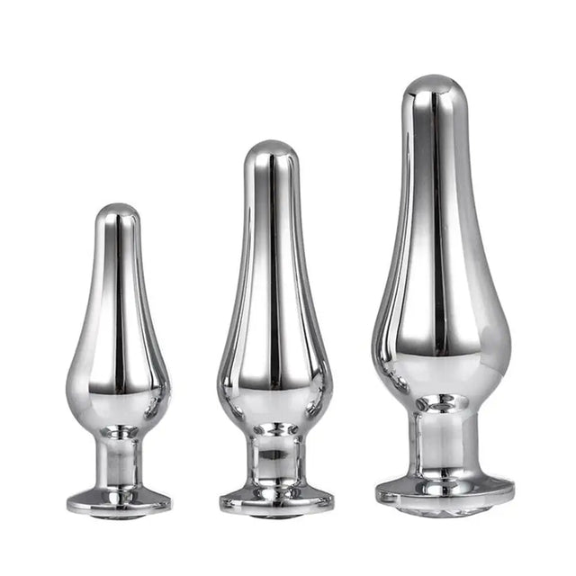 Gleaming Butt Plug Set Silver - Save 25% - Fast Shipping - Sale United Kingdom Stoke-on-trent