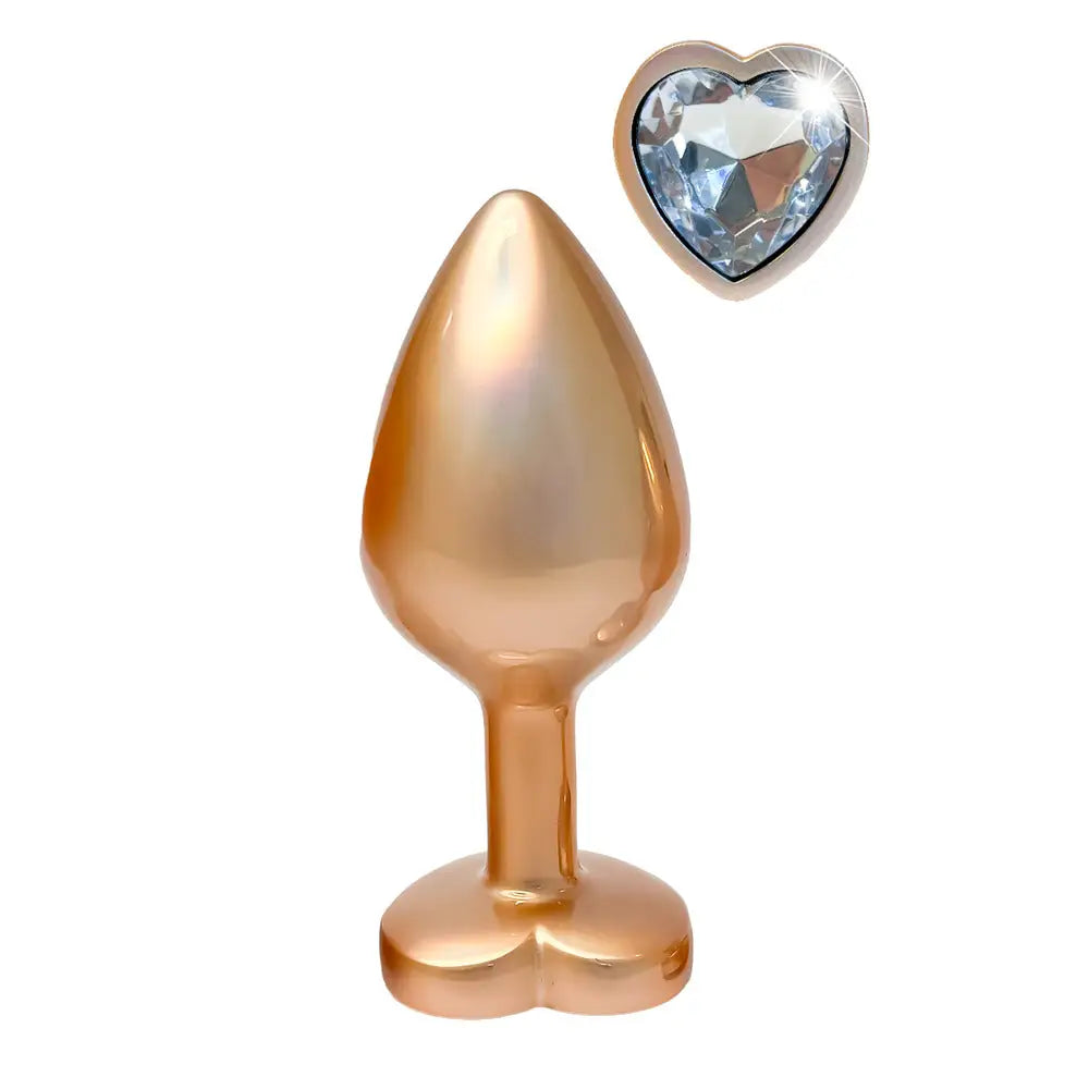Gleaming Love Pearl Gold Butt Plug Medium - Save 20% - Fast Shipping - Dildo United Kingdom Stoke-on-trent
