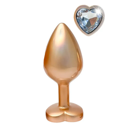 Gleaming Love Pearl Gold Butt Plug Medium - Save 20% - Fast Shipping - Dildo United Kingdom Stoke-on-trent