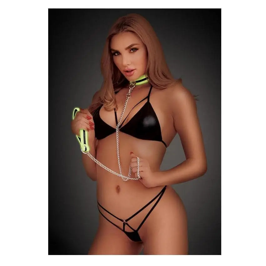 Glow in the Dark Collar and Leash - Save 25% - in the - Fast Shipping - Sale United Kingdom Stoke-on-trent