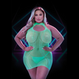 Glow in the Dark Mini Dress Queen Size - Save 20% - Sale