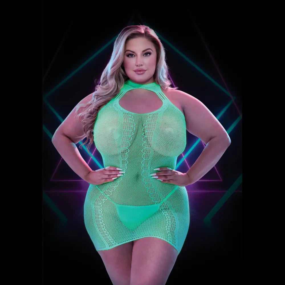 Glow in the Dark Mini Dress Queen Size - Save 25% - Fast Shipping - Sale United Kingdom Stoke-on-trent