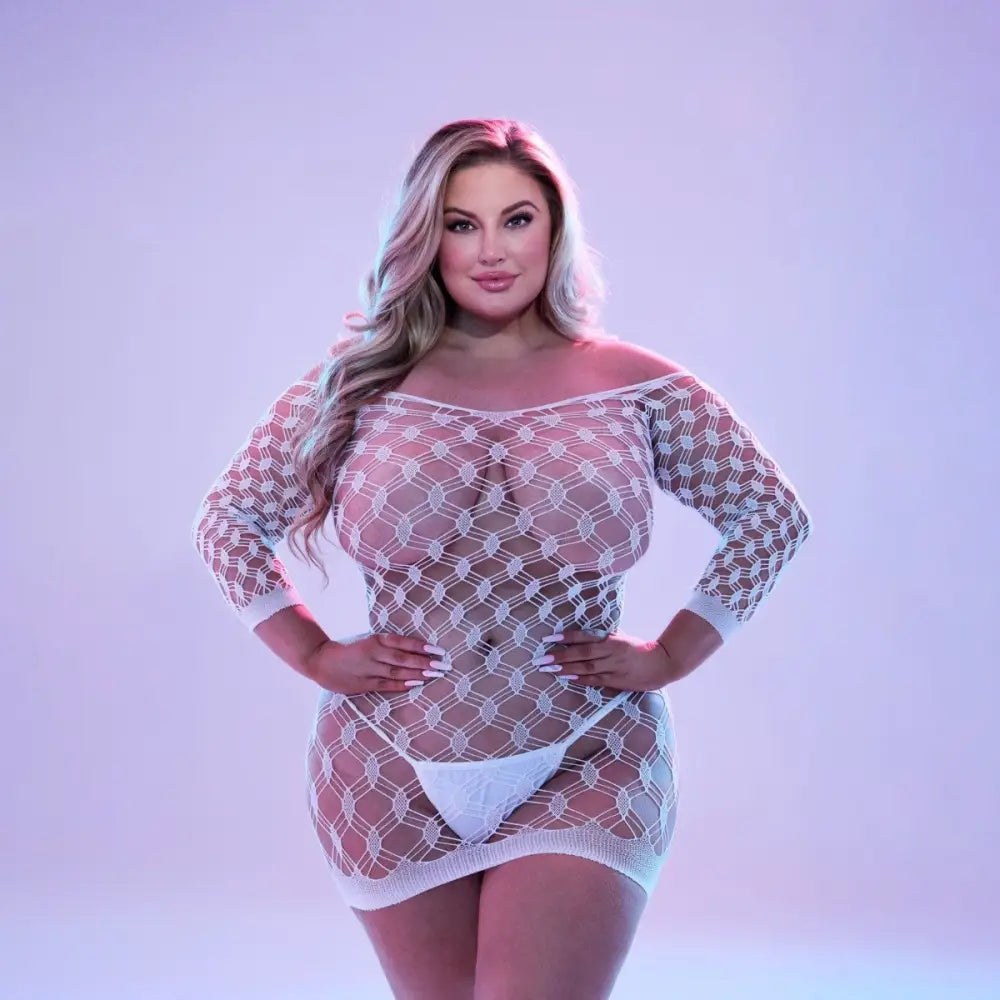 Glow in the Dark Net Mini Dress Queen Size - Save 30% - Fast Shipping - Sale United Kingdom Stoke-on-trent