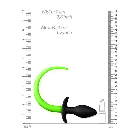 Glow in the Dark Puppy Tail Butt Plug - Save 25% - in the - Fast Shipping - Sale United Kingdom Stoke-on-trent