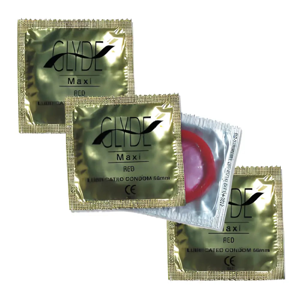 Glyde Ultra Maxi Red Vegan Condoms 100 Bulk Pack - Save 30% - Fast Shipping - Sale United Kingdom Stoke-on-trent